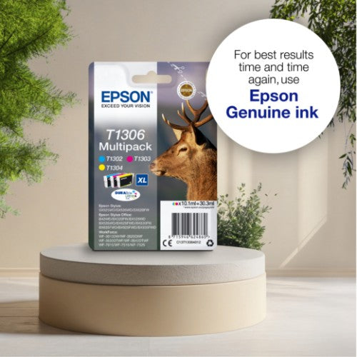Epson C13T13024012/T1302 Ink cartridge cyan XL, 765 pages 10,1ml for Epson Stylus BX 320/SX 525/WF 3500