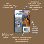 Epson C13T13024012/T1302 Ink cartridge cyan XL, 765 pages 10,1ml for Epson Stylus BX 320/SX 525/WF 3500