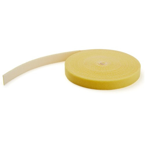 StarTech.com 25ft (7.6m) Hook and Loop Roll, Yellow, Cut-to-Size Reusable Cable Ties, Bulk Industrial Wire Fastener Tape, Adjustable Fabric Wraps, Reusable Self Gripping Cable Management Straps