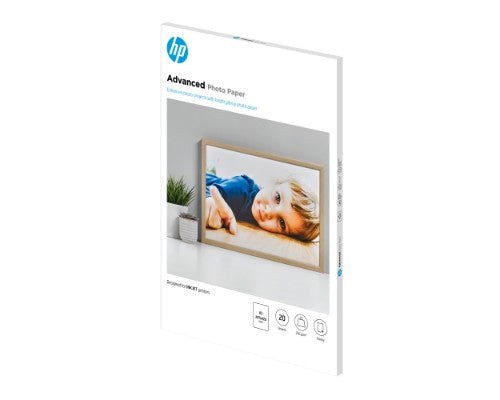 HP Advanced Photo Paper, Glossy, 250 g/m2, A3 (297 x 420 mm), 20 sheets