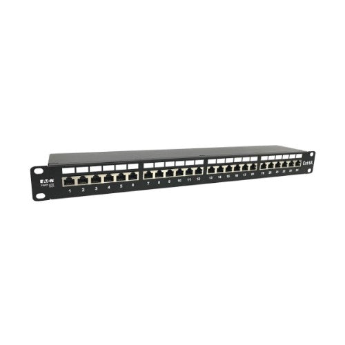 Tripp Lite N252-024-6A-SH 24-Port Cat6a Shielded Patch Panel - 10 Gbps, STP, 110 Punch Down, RJ45, 1U, TAA