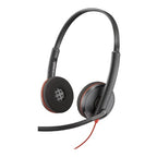 HP Poly Blackwire 3220 Stereo USB-C Headset +USB-C/A Adapter (Bulk)