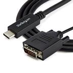 StarTech.com 3.3 ft (1m) USB-C to DVI Cable - 1920 x 1200 - Black