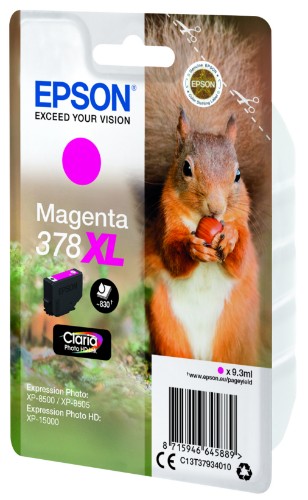 Epson C13T37934010/378XL Ink cartridge magenta high-capacity, 830 pages 9,3ml for Epson XP 15000/8000