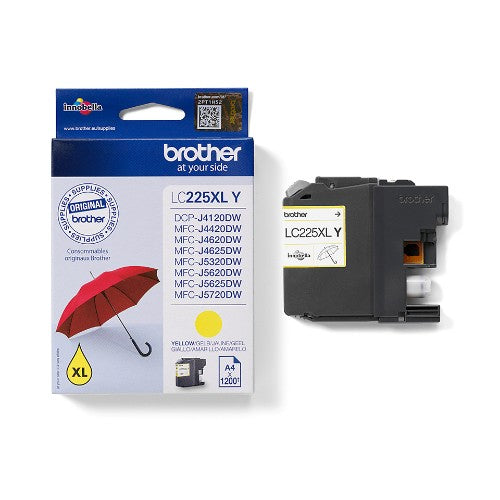 Brother LC-225XLY Ink cartridge yellow, 1.2K pages ISO/IEC 24711 11.8ml for Brother MFC-J 4420/5320