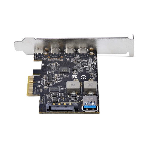 StarTech.com 5-Port USB PCIe Card, USB 3.2 10Gbps, PCI Express Card with 4x USB-C Ports, 1x USB-A Internal Port, USB PCIe Controller Card, Windows/macOS/Linux