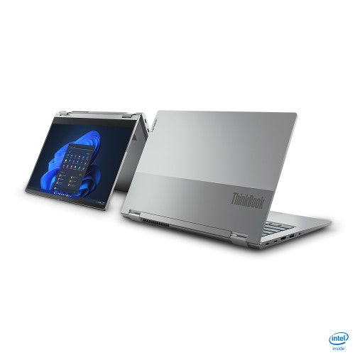 Lenovo ThinkBook 14s Yoga G3 IRU Intel® Core™ i7 i7-1355U Hybrid (2-in-1) 35.6 cm (14") Touchscreen Full HD 16 GB DDR4-SDRAM 512 GB SSD Wi-Fi 6 (802.11ax) Windows 11 Pro UK English Grey