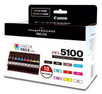 Canon 6951C009/PFI-5100 Ink cartridge multi pack MBK,PBK,C,M,Y,PC,PM,R,GY,CO Pack=10 for Canon IPF PRO-310