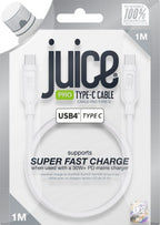 Juice JUI-CABLE-TYPEC-4.0-1M-RND-ECO-WHT USB cable USB4 Gen 2x2 USB C Blue, White
