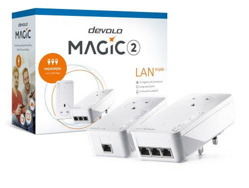 Devolo Magic 2 LAN triple 2400 Mbit/s Ethernet LAN White