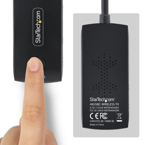 StarTech.com Replacement USB-C Transmitter for 4KUSBC-WIRELESS-65FT, 4K 60Hz, 65ft Range, Plug and Play