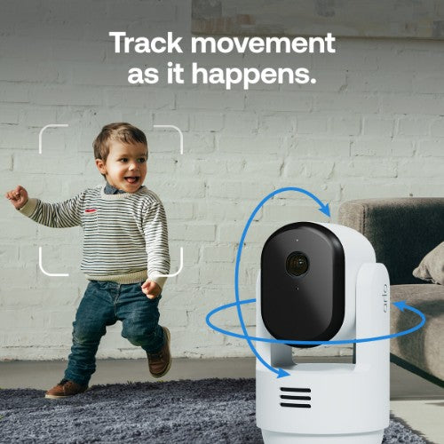 Arlo Essential 3 2K Pan-Tilt-Zoom Indoor Security Camera, 2-cam