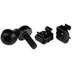 StarTech.com 100-Pack M5 12mm Screws, Square Hole Cage Nuts and Installation Tool, Hardware Mounting Kit for 19" or 10" Server Racks, Cabinets and Enclosures, Black - TAA