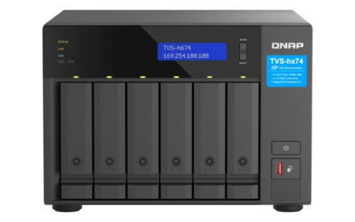 QNAP TVS-H674 NAS Tower Intel® Core™ i5 i5-12400 32 GB DDR4 0 TB QuTS hero Black