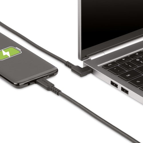 StarTech.com 6.6ft (2m) USB-C Cable, Right-Angled, USB 5Gbps, 100W (5A) Power Delivery, 4K 60Hz DP Alt Mode, Rugged USB C Cord - Thunderbolt Compatible