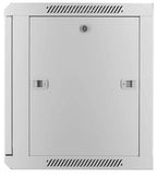 Intellinet 19" Network Cabinet - Wall Mount (Standard), 9U, 450mm Deep, Grey, Assembled, Max 60kg, Suitable also for use on desk or floor, Usable Depth 350mm, Metal & Glass Door, Back Panel, Removeable Sides, Parts for wall install (eg screws/rawl plugs)