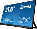 iiyama ProLite 21.5” Optical Bonded PCAP 10pt touchscreen monitor with IPS panel technology, edge-to-edge glass, anti-fingerprint coating, active stylus support (MPP 2.0) and a flexible stand