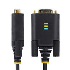 StarTech.com 3.3ft (1m) USB to Null Modem Serial Adapter Cable, Interchangeable DB9 Screws/Nuts, COM Retention, USB-A to RS232, FTDI, Level-4 ESD Protection, Windows/macOS/ChromeOS/Linux - Rugged TPE Construction