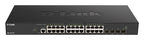 D-Link 24-port 10GBASE-T + 4-port 10/25G SFP28 Smart Managed Switch