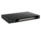 D-Link DGS-1520-28MP/E network switch Managed L3 Gigabit Ethernet (10/100/1000) Power over Ethernet (PoE) 1U Black