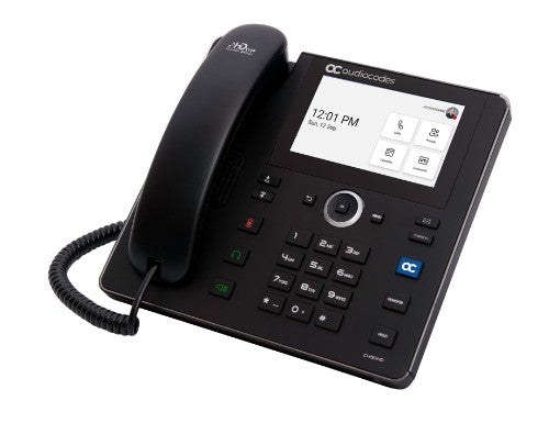 AudioCodes Teams C455HD IP-Phone PoE GbE with integrated BT, Dual Band Wi-Fi and an external power supply black