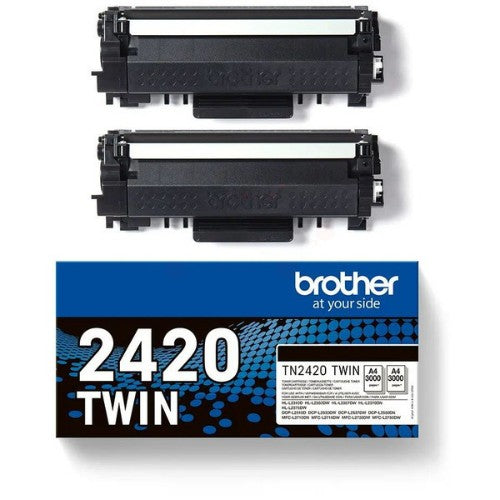 Brother TN-2420TWIN Toner-kit twin pack, 2x3K pages ISO/IEC 19752 Pack=2 for Brother HL-L 2310