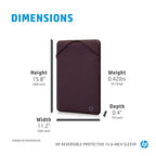 HP Reversible Protective 15.6-inch Silver Laptop Sleeve