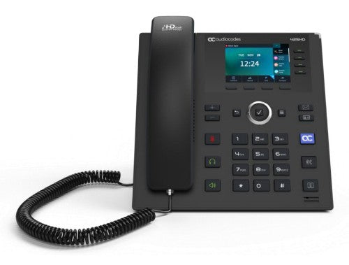 AudioCodes Teams C435HD-R IP-Phone PoE GbE with an external power supply black