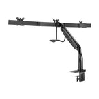 Tripp Lite DMPDT1732AM Safe-IT Precision-Placement Triple-Display Desk Clamp/Grommet with premium gas spring arm and Antimicrobial Tape for 17” to 32” Displays