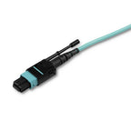 StarTech.com 5m (16.4ft) MTP(F)/PC to 4x LC/PC Duplex Breakout OM3 Multimode Fiber Optic Cable, OFNP Plenum, 40G Networks, Low Insertion Loss - Fiber Jumper Cord