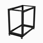 StarTech.com 18U 4-Post Server Rack, 19in Open Frame Rack with 40in (101cm) Mounting Depth and 1200lb (544kg) Weight Capacity, Mobile or Floor Mount IT Rack