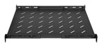 Intellinet 19" Fixed Shelf (adjustable), 1U, 550mm shelf depth, 550 to 750mm adjustable rail depth, Max 20kg, Black, Lifetime warranty