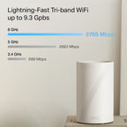 TP-Link Tri-Band BE9300 Wi-Fi 7 Mesh-System (3er Pack)