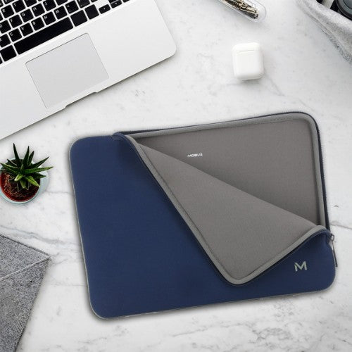 Mobilis 049022 laptop case 40.6 cm (16") Sleeve case Grey, Navy
