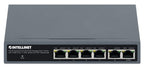 Intellinet PoE-Powered 6-Port Lite Smart Managed PoE+ Switch with 4 GbE Ports / 2 GbE Uplinks and PoE Passthrough (with UK power cord)