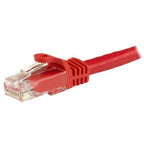 StarTech.com 5m CAT6 Ethernet Cable - Red CAT 6 Gigabit Ethernet Wire -250MHz 100W PoE RJ45 UTP Network/Patch Cord Snagless w/Strain Relief Individually Tested