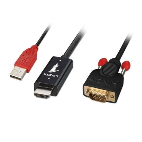 Lindy 2m HDMI to VGA Adapter Cable, Black