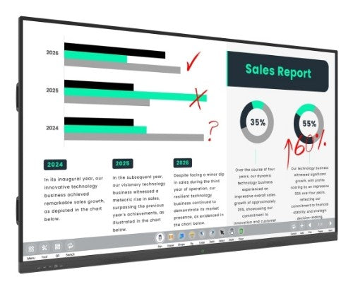 Allsee Technologies PT86J interactive whiteboard 192.7 m (7586") 3840 x 2160 pixels Touchscreen White HDMI