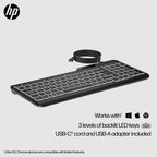 HP 405 Multi-Device Backlit Wired Keyboard