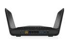 NETGEAR Nighthawk Tri-Band AX8 8-Stream AX6600 WiFi 6 Router (RAX70) wireless router Gigabit Ethernet Tri-band (2.4 GHz / 5 GHz / 5 GHz) Black
