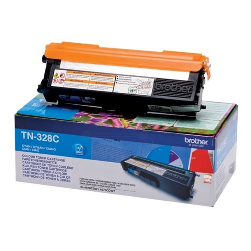 Brother TN-328C Toner cyan extra High-Capacity, 6K pages ISO/IEC 19798 for Brother HL-4570