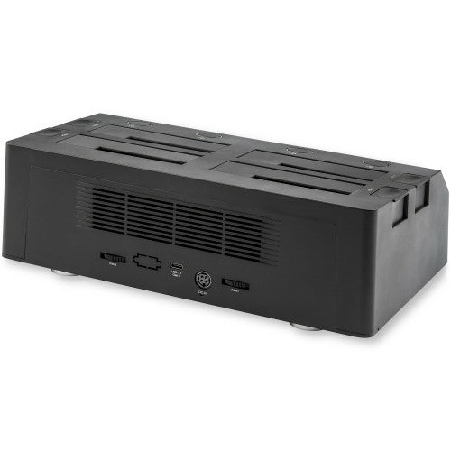 StarTech.com 4-Bay USB to SATA Hard Drive Docking Station, USB 10Gbps, External 2.5" & 3.5" SSD / HDD Dock, SATA III, Hot-Swap Hard Drive Bay, Top-Loading