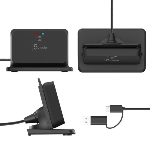 j5create JUR261 USB™ Smart Card / CAC Reader Stand