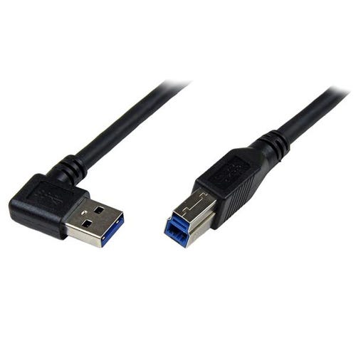 StarTech.com 1m Black SuperSpeed USB 3.0 (5Gbps) Cable - Right Angle A to B - M/M