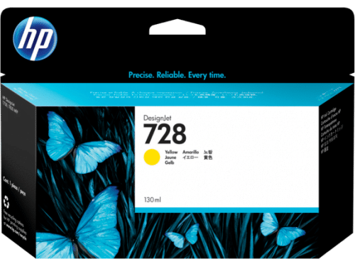 HP F9J65A/728 Ink cartridge yellow 130ml for HP DesignJet T 730/830