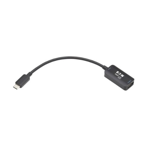 Tripp Lite U444-06N-HDR4-B USB-C to HDMI Active Adapter Cable (M/F), 4K 60 Hz, HDR, 4:4:4, DP 1.4 Alt Mode, HDCP 2.2, Black, 6 in. (15.2 cm)