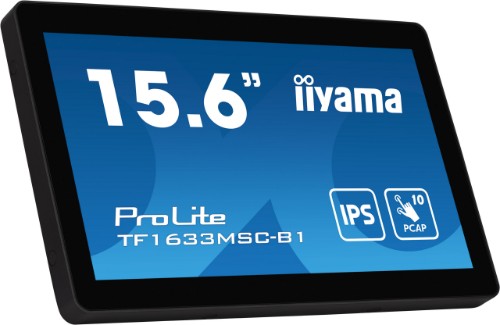 iiyama ProLite 15.6" PCAP 10 points multi-touch open frame monitor with edge-to-edge glass and IPS panel technology