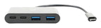 V7 USB-C Male to 2 x USB A Female, 2 x USB-C Female Hub USB 3.2 Gen1 5Gbps Black