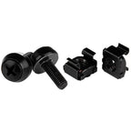 StarTech.com 100-Pack M5 12mm Screws, Square Hole Cage Nuts and Installation Tool, Hardware Mounting Kit for 19" or 10" Server Racks, Cabinets and Enclosures, Black - TAA