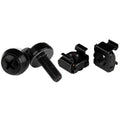 StarTech.com 50-Pack M5 12mm Screws, Square Hole Cage Nuts and Installation Tool, Hardware Mounting Kit for 19" or 10" Server Racks, Cabinets and Enclosures, Black - TAA